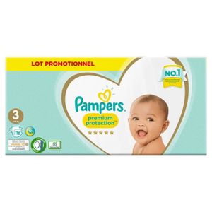 COUCHE Couches Pampers Premium Protection - Taille 3 - 11