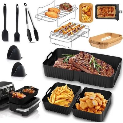 Lot De 4 Accessoires Pour Friteuse Ninja Crispi FN101 – Moule Silicone, Tapis, Pare-éclaboussures - 13