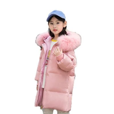 Doudoune Longue Fille Hiver - Parka épais Avec Capuche Fourrure, Chaud, Zippé - Pour 5 à 16 Ans