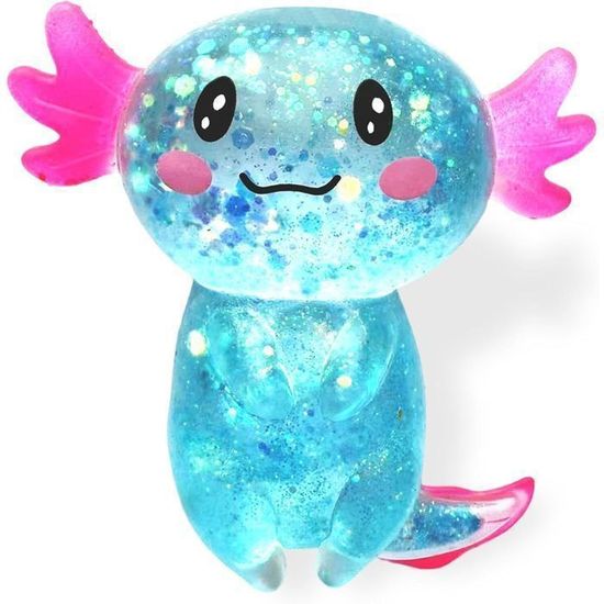 Lot De 4 Jouets Anti-stress Axolotl – Presser, Pétrir, Relaxer – Orange, Bleu, Rose, Vert – Adultes Et Enfants