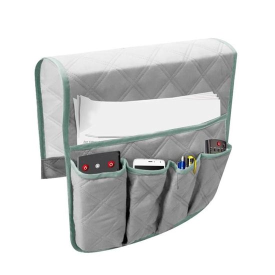 Range-télécommande Pratique Pour Canapé Ou Fauteuil – Bleu Doux, Accoudoir