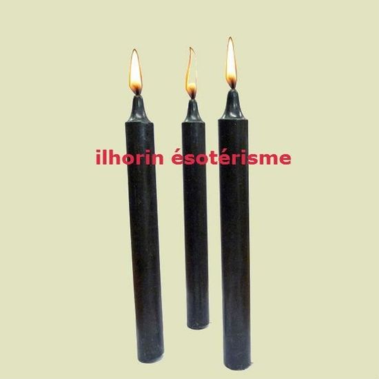 3 Bougies Noire teintées dans la masse magnétisées pour rituel