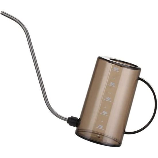 Arrosoir En Acier Inoxydable 1 Litre - Long Bec 18 Cm - Poignée En Bois - Pour Plantes D'Intérieur Et Petits Jardins