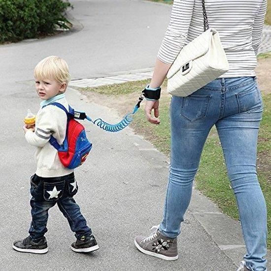 Laisse Harnais De Securite Poignet Enfant Bebe Bleu Cdiscount Puericulture Eveil Bebe