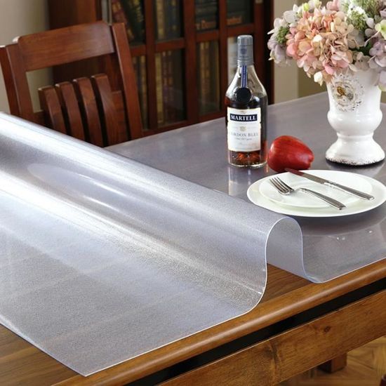 1.0mm givré Tapis de protection en verre souple, nappe en PVC, imperméable, Transparent, pour Table basse, po