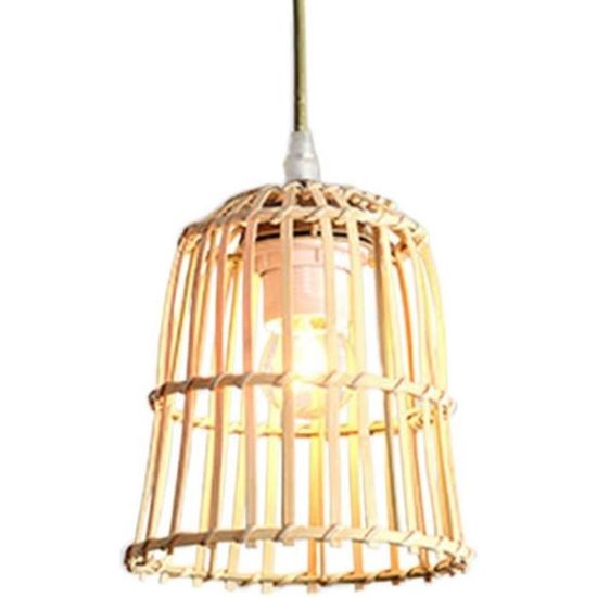 Arturesthome Suspension en rotin naturel, lustre bohème en osier, plafonnier tissé à la main