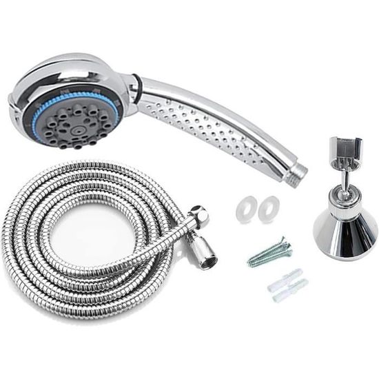 5207 Kit Positano Composé De Pommeau MultiJet Avec Fonction Anticalcaire, Flexible Douche Et
