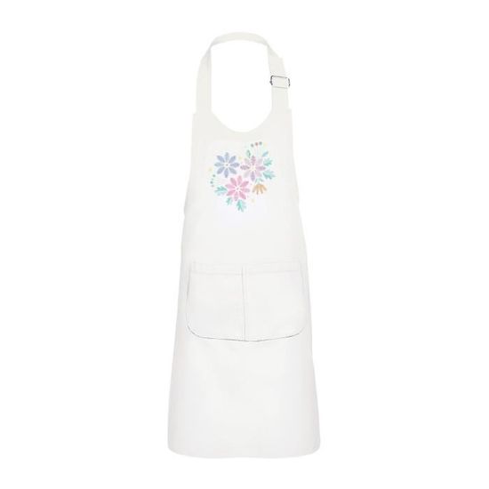 Tablier Enfant En Feutre à Fleurs Alaoo - Pour Peinture, Cuisine, Activités Manuelles, Poche Pratique, Dos Nu
