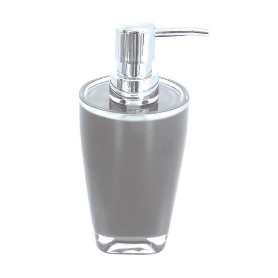 Porte-savon MSV Papeete - Acier Inoxydable Et Plastique Transparent/gris - Dimensions 13x10x3 Cm - 11