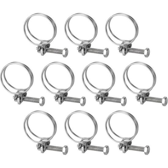 Lot De 6 Colliers De Serrage à Boulon Articulé Inox - Diamètre 40-43 Mm - Pour échappement Moto, Tuyauterie - Résistant à La Chaleur