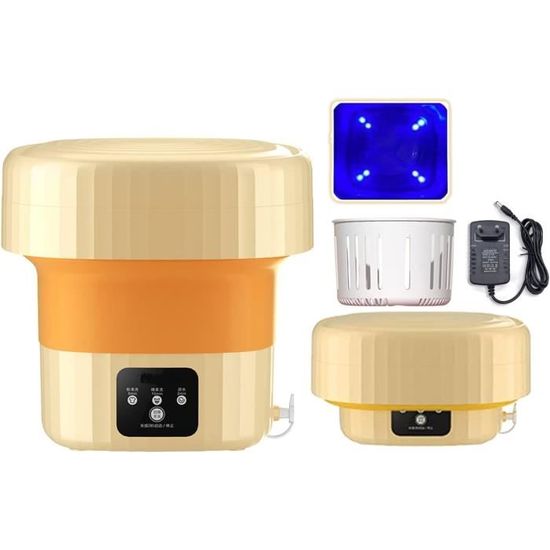 Mini Machine à Laver Portable avec Centrifugeuse, pour Camping et les  Voyages Briebe WM1111 150W Blanc/Bleu 00188 - Cdiscount Electroménager