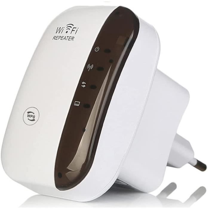 Répéteur WiFi 300 Mbps - Amplificateur De Signal Avec Port Ethernet, Couverture Étendue 2.4 GHz