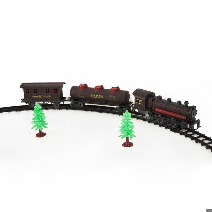 Train électrique avec accessoires - PVC - 5 x 54 x 6,5 cm 54 cm Marron