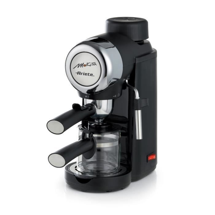 Ariete 1340, Autonome, Cafetière moka électrique, Café moulu, 800 W, Noir