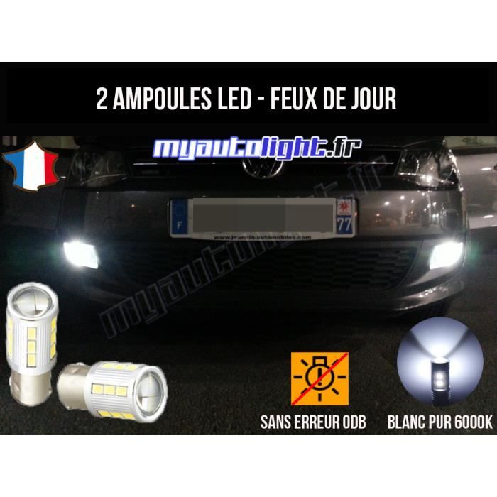 Pack feux de jour à led blanc xenon pour Volkswagen Polo 6R