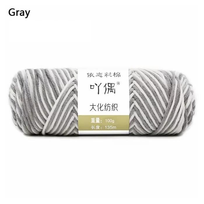 100g barre de fil de coton de lait couture main bricolage écharpe ligne ménage chaud ti535