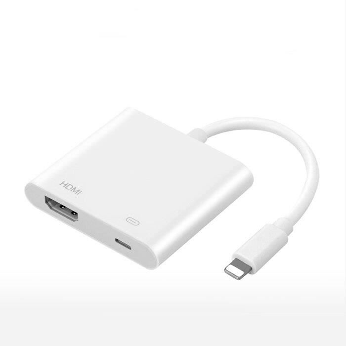 Adaptateur HDMI pour Apple Lightning vers adaptateur AV numérique écran de synchronisation connecteur HDMI avec Port - White - JB631