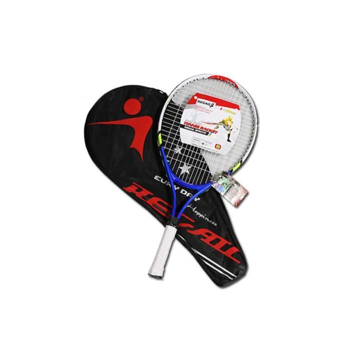 Raquette de tennis pour l'entraînement et la pratique, raquette pour enfants 2pcs bleu