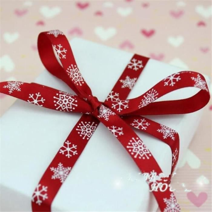 ZHEN Ruban imprimé Snowflark pour noël nouvel an papier-cadeau décoratif matériel de couture travaux manuels matériel de décoration