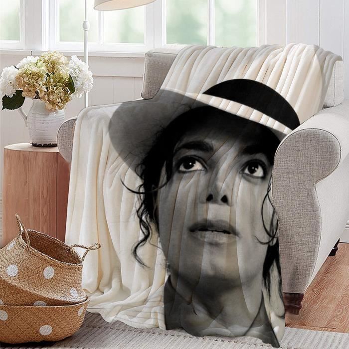 Blanket–Couverture en flanelle,Michael Jackson dance superstar music singer(20),-Couverture moelleuse pour canapé,lit,chaise 153 X12