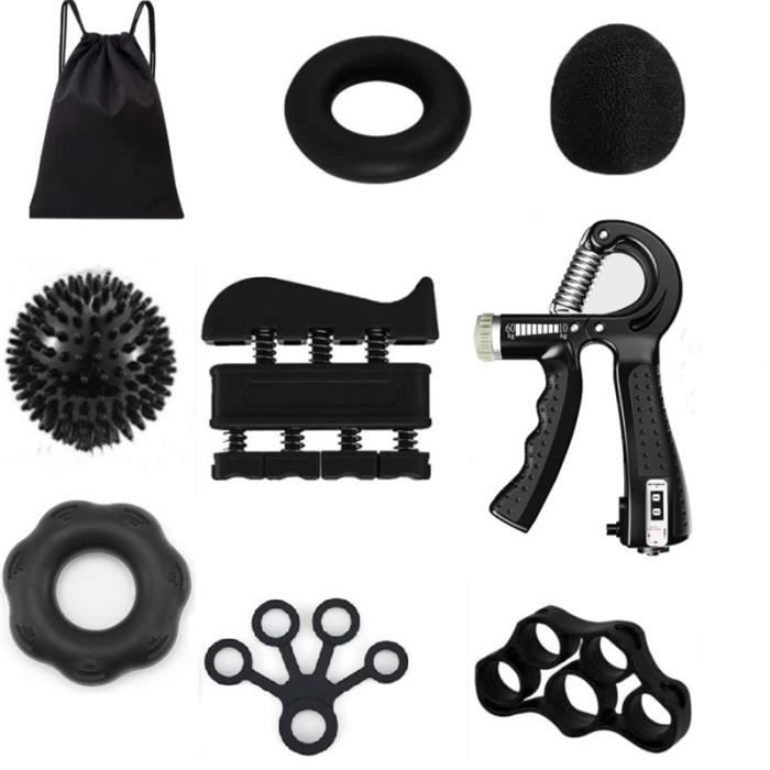 Kit d'entraînement de renforcement 8 PCS Musculation de Main pour renforcement des Poignées et des Avant-Bras