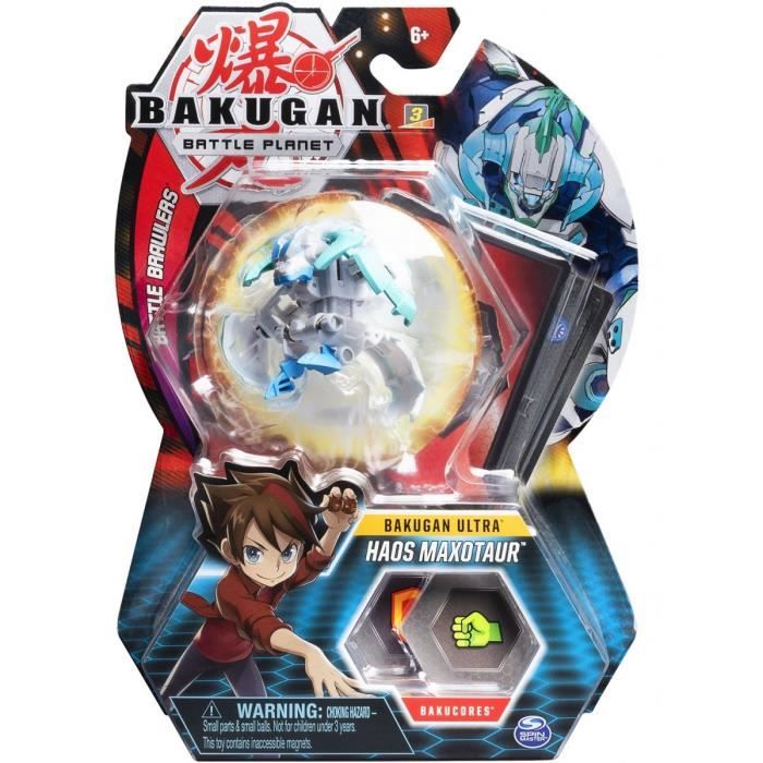 Bakugan Ultra : Battle Planet - Haos Maxotaur + Carte - Boule Blanche - Figurine Deluxe