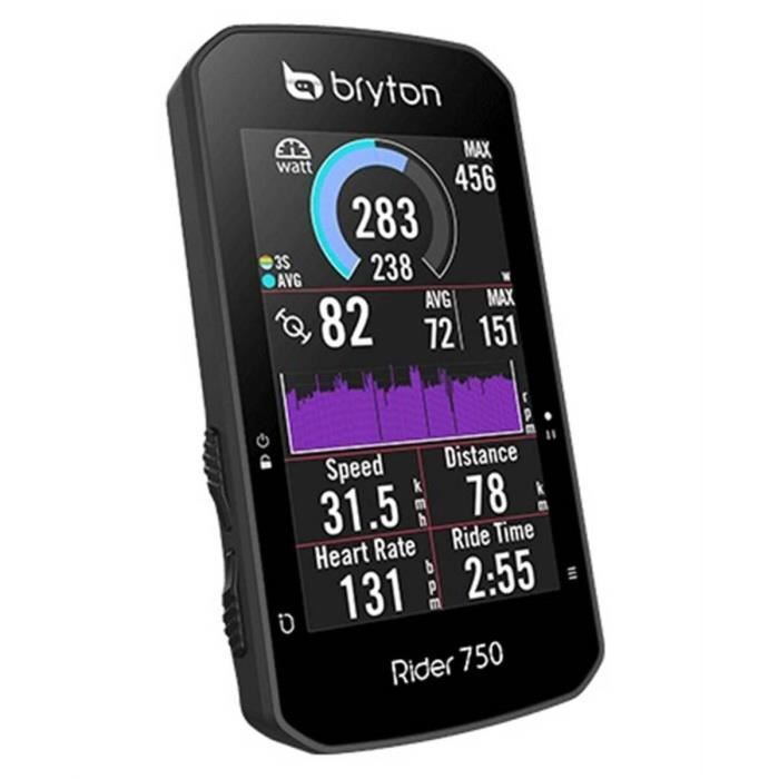 Compteur (cadence/fc) Bryton rider 750 t - noir - TU