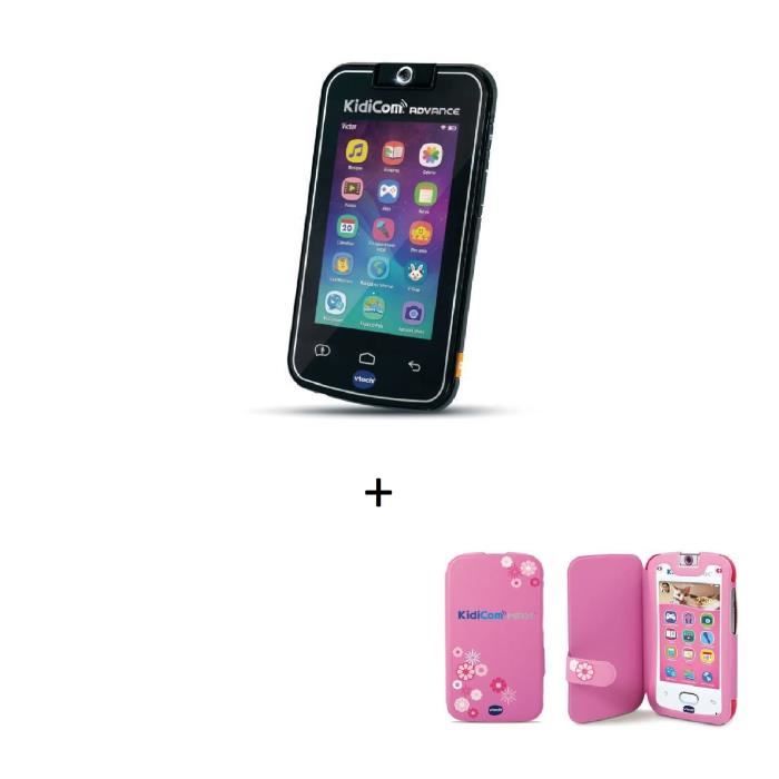 VTECH - KidiCom Advance noir + KidiCom Etui de protection rose