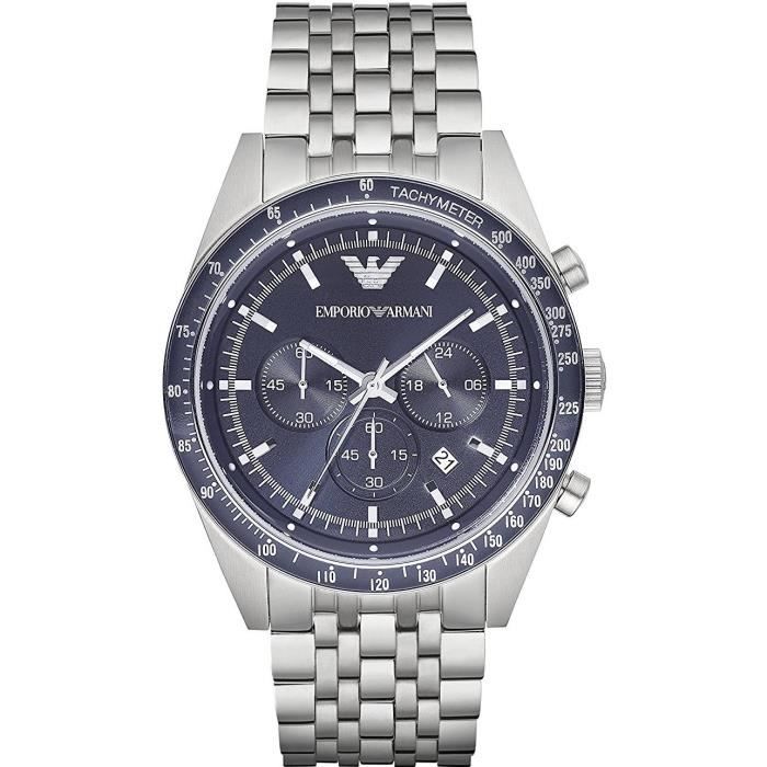 Emporio Armani Sportivo Homme 46mm Quartz Cadran Bleu Montre AR6072