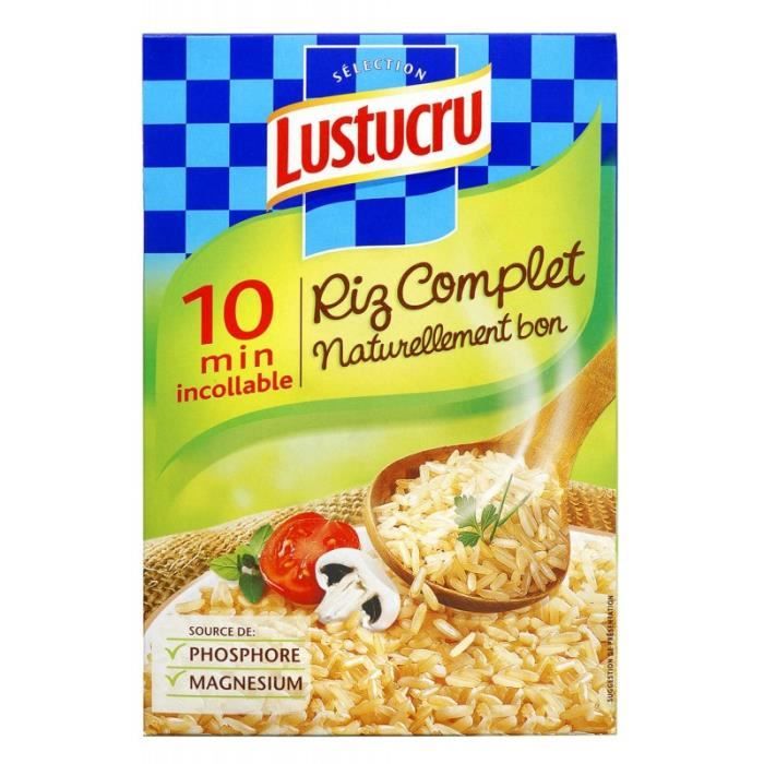 LUSTUCRU - Riz Complet 450G - Lot De 4