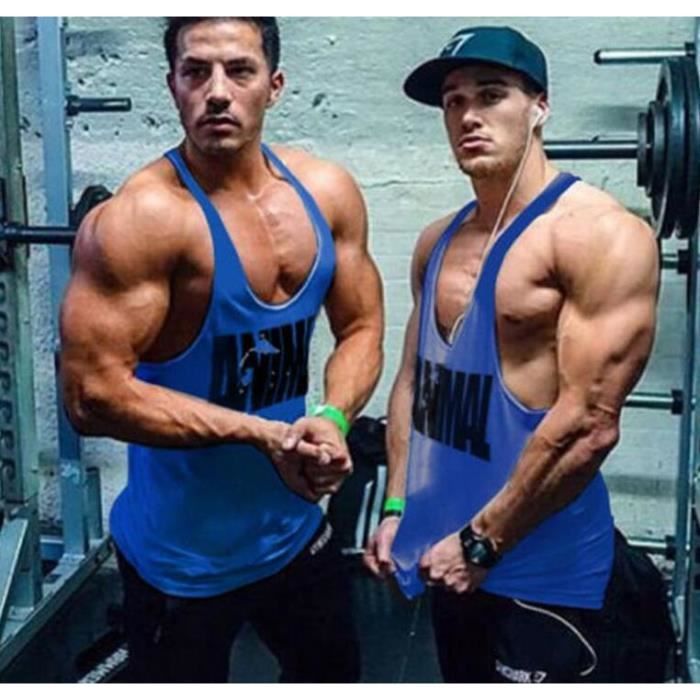 gym tank débardeur hommes musculation et de Fit...