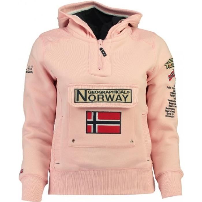 Sweat rose fille Geographical Norway Gymclass