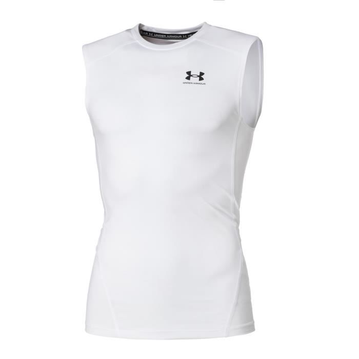 T-shirt Under Armour sans manches - blanc/noir - L
