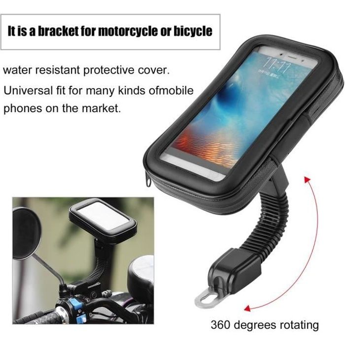 Support téléphone étanche support moto-scooter pour smartphone 5.5 à 6.3\