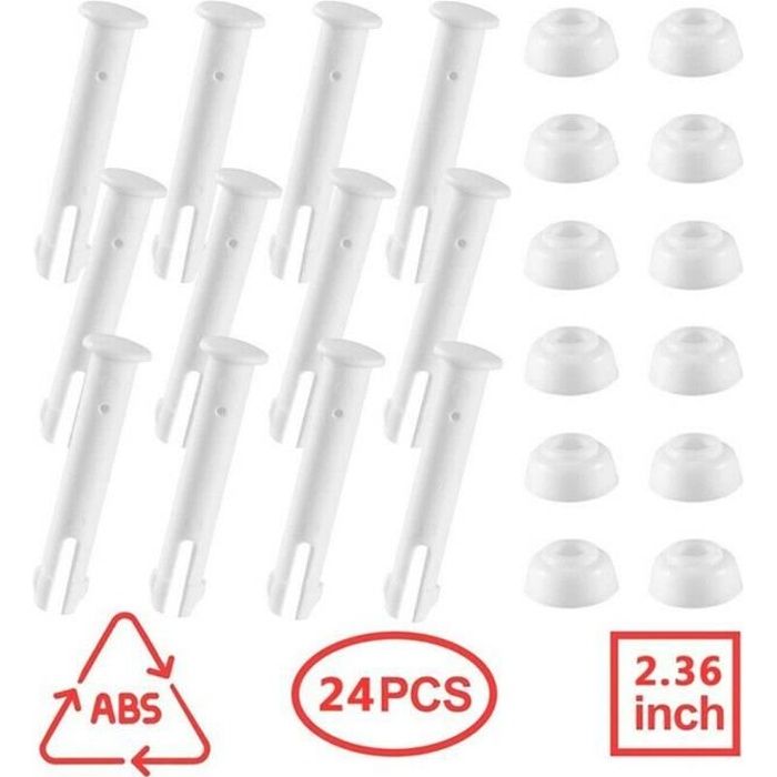 24 pcs 6cm Goupilles en Plastique pour Joints de Piscine pour Intex 10ft-12ft avec Joints en Caoutchouc pour série 28270-28273