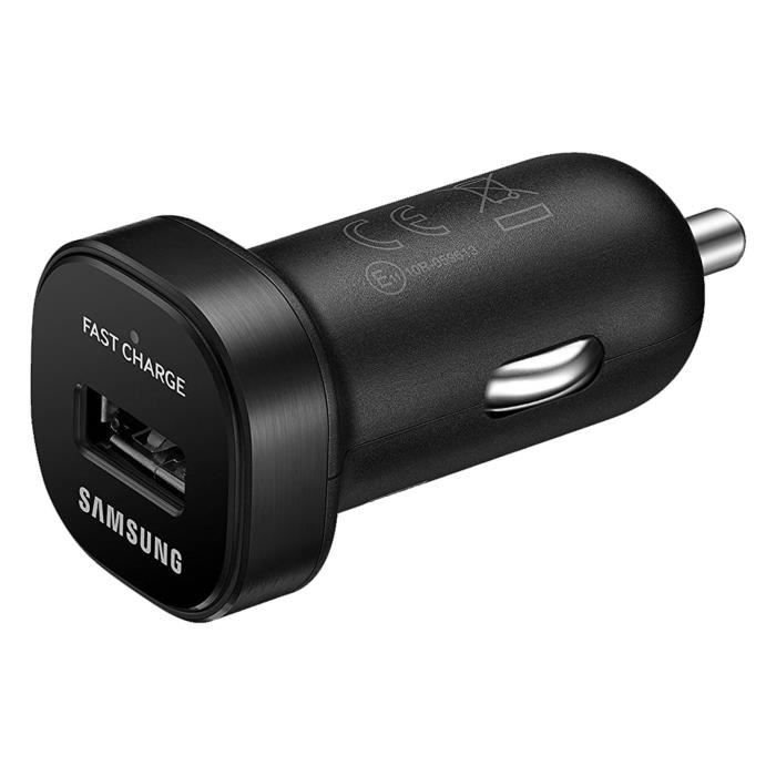 Samsung Chargeur allume-cigare mini Noir avec câble USB Type C