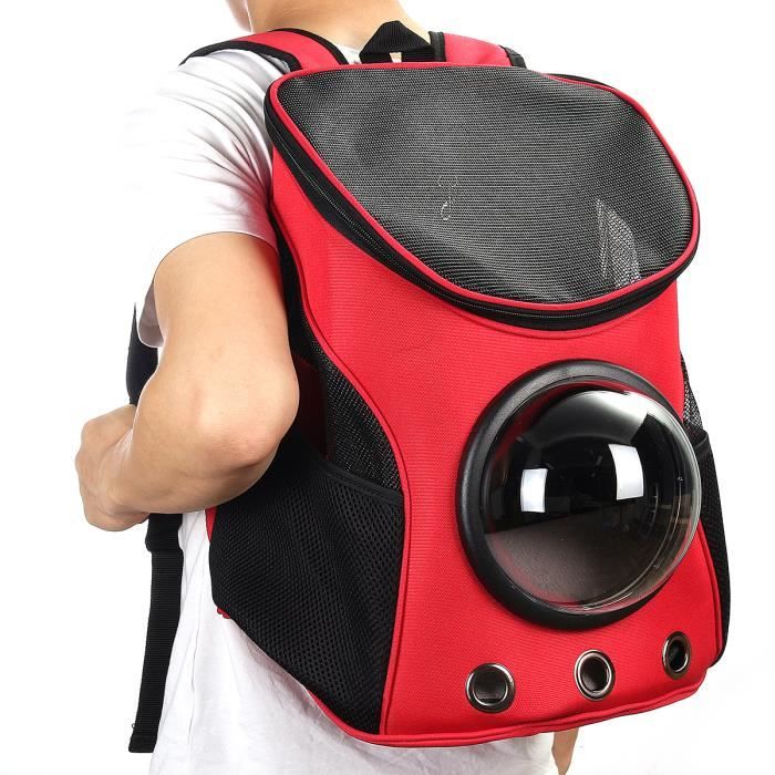 TEMPSA Sac à Dos Transport Astronaute Capsule Cage Pour Chien Chat Animaux rouge