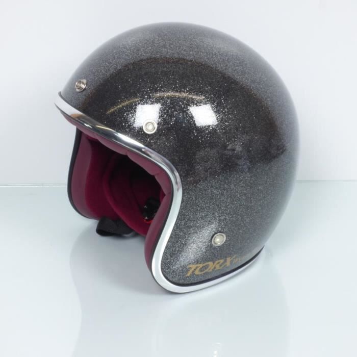 Casque Torx pour moto Torx Taille XL Wyatt Glitter antracite gris