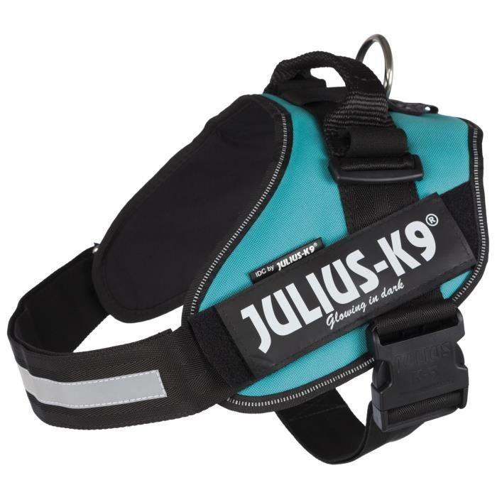 JULIUS-K9 Harnais Power IDC - 2 - L-XL : 71-96 cm-50 mm - Pétrole - Pour chien