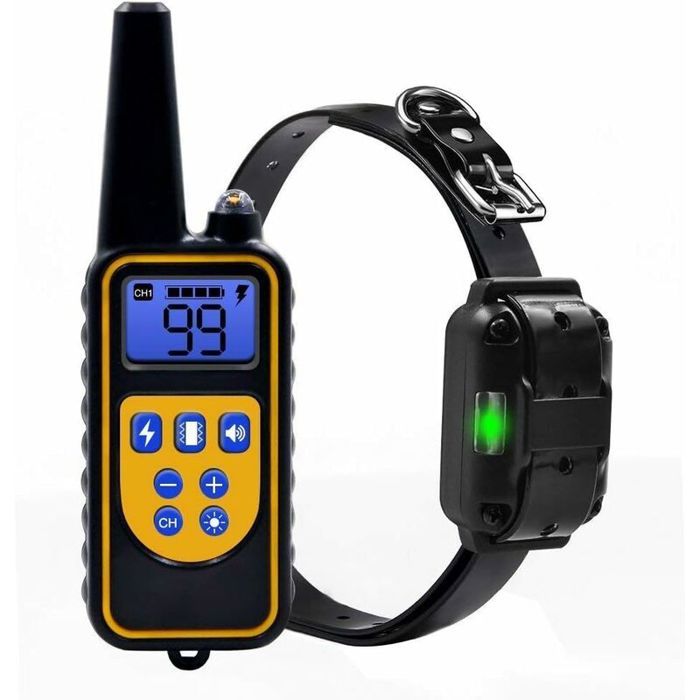 Meilleurs prix pour Collier de Dressage pour Chiens Rechargeable IP67 Porte 800m 99 Niveaux Vibration Choc lectrique Sonore YYV
