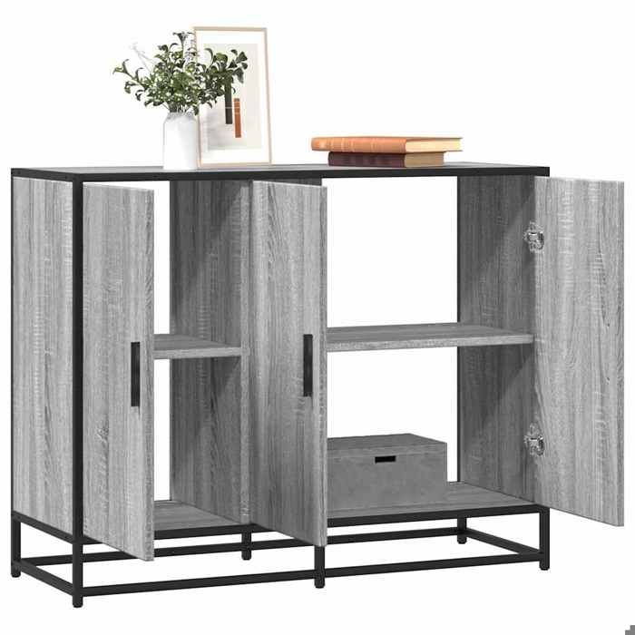 UNIQUE*Enfilade salle à manger VVMEUBLE - Buffet - sonoma gris - 94x35x76 cm - bois dingénierie NEW541381