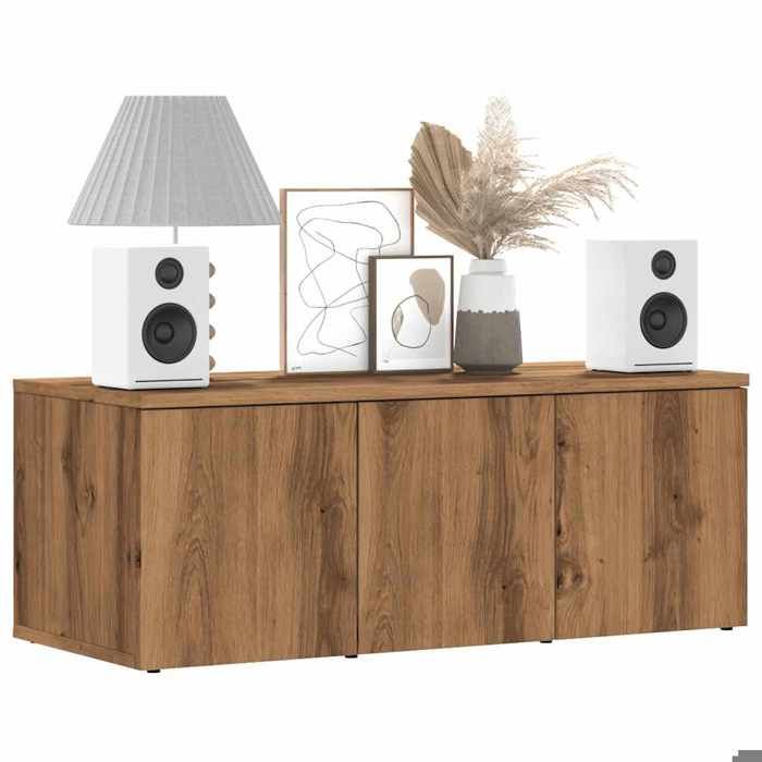 Meuble TV/Armoire TV/Table TV - UU - chêne artisanal - 80x34x30 cm - bois dingénierie m50