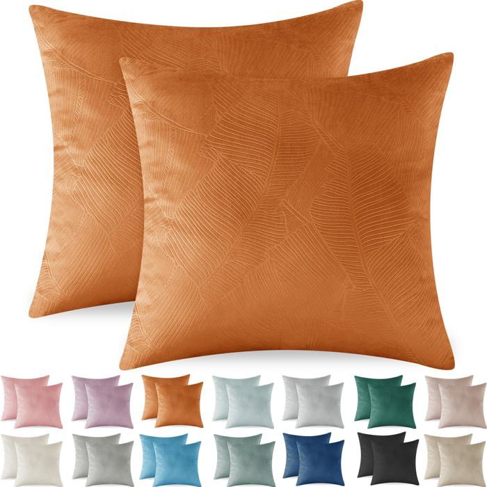 Housse De Coussin 45x45 Cm En Lin - Motif Abstrait Déhoussable - Style Art Déco