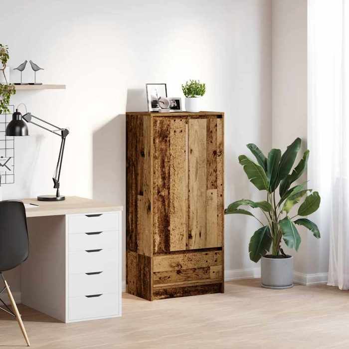 Armoire avec tiroir vieux bois 555x34x1195 cm bois ingénierie b236