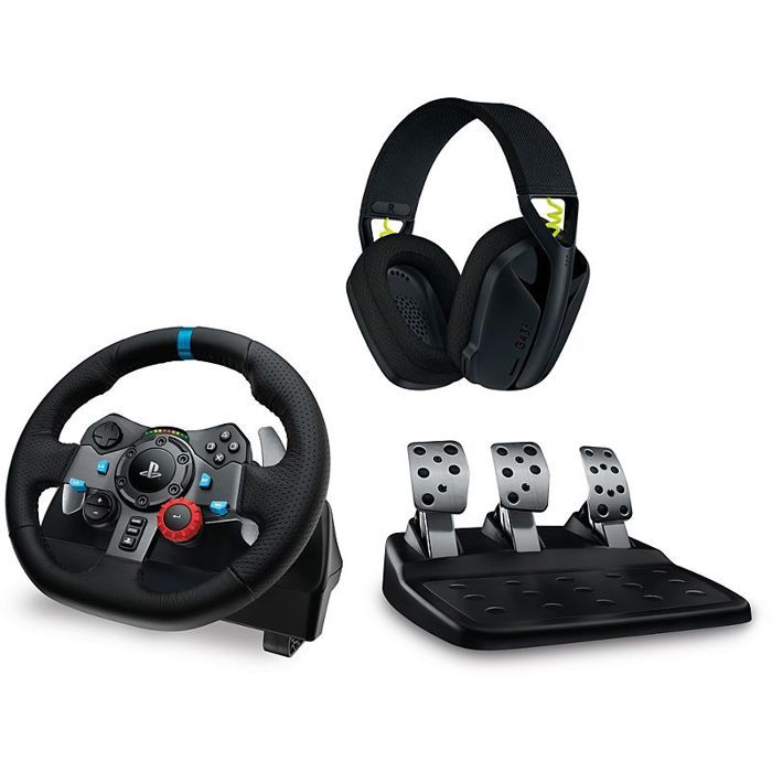 Logitech G 991 000539 accessoire de jeux vidéo Aluminium USB Volant + pédales + écouteurs PC PlayStation 4 PlayStation 5 Playstation 3 Neuf - vue 6