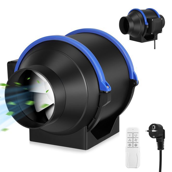 Ventilateur de tuyau silencieux 100 mmventilateur de canal réglable en ligne pour salle de bain bureau usine et machines - Ttlife