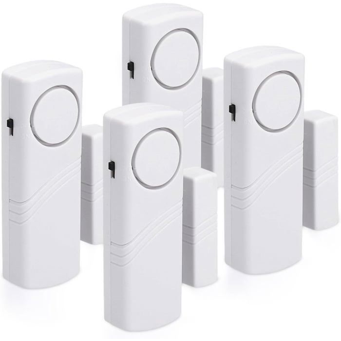 Alarme Porte et Fenêtre Lot 4x Alarme Sans Fil Anti Intrusion Sécurité Maison Contre Cambriolage Fonctionnement Magnétique - vue 2