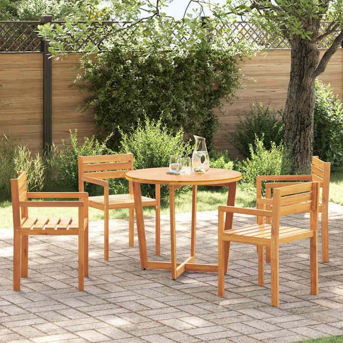 vidaXL Chaises de jardin 4 pièces 50x53x80 cm Bois massif Acacia