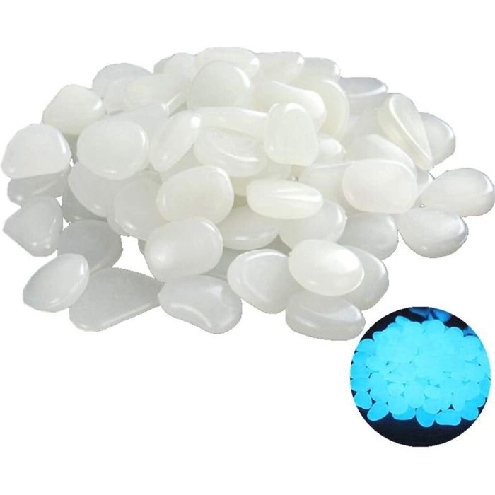 Comparer les prix de 500 Pièces Leuchtkiesel lObscurité Lumineuse de Cailloux Leuchtkiesel Floureszierende Pebble Pierres pour Réservoir de Poisson