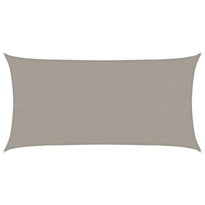46492290& Voile dombrage Imperméable Anti-UV - 160 g/m² rectangulaire gris clair 3x6 m PEHD - store de patio